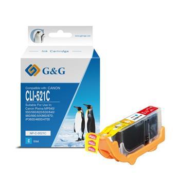 alt. kazeta G&G pre CANON CLI-521C iP 3600 / iP 4600 / iP 4700 / MX 860 / MX 870 / MP 540 / MP 550