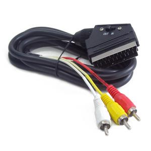 kábel z RCA (3 x Cinch) na SCART, 1,8m, CABLEXPERT