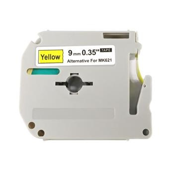 alt. páska Ecodata pre BROTHER MK-621 - čierne písmo, žltá páska Tape (9mm)