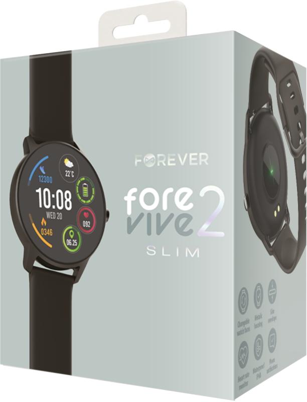 Smart hodinky Forever ForeVive 2 Slim SB-325 čierne 9