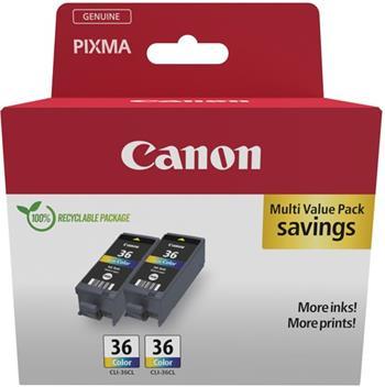 kazeta CANON CLI-36 color TWIN PIXMA iP100/iP110/TR150, mini 260 (2x 249 str.)