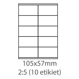 etikety ECODATA Samolepiace 105x57 univerzálne biele 10ks/A4 (100 listov A4/bal.)