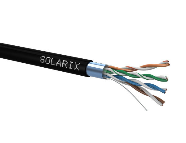 Inštalačný kábel Solarix CAT5E FTP PE vonkajší 305m/box SXKD-5E-FTP-PE
