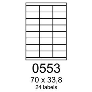 etikety RAYFILM 70x33,8 univerzálne biele R01000553F (1.000 list./A4)