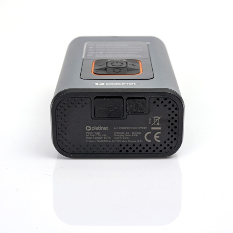 Platinet PTC22 SET 3v1 Powerbanka 4000 mAh, digitálny vreckový kompresor 10 BAR, LED svietidlo, stri 3