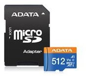 Pamäťová karta ADATA Premier micro SDXC karta 512GB UHS-I Class 10 + adaptér