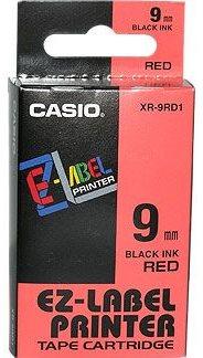 páska CASIO XR-9RD1 Black On Red Tape EZ Label Printer (9mm)