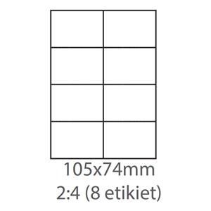 etikety ECODATA Samolepiace 105x74 univerzálne biele (1000 listov A4/bal.)