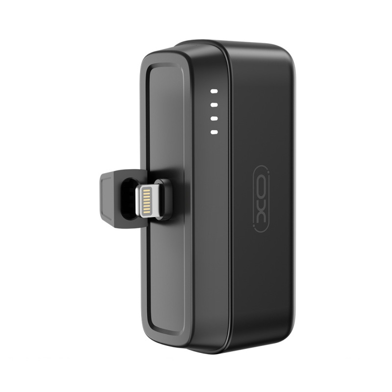 XO power bank mini PR244 20W 5000 mAh with Lightning connector black 1