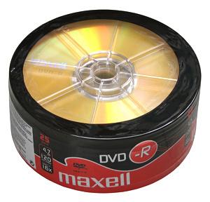 DVD-R MAXELL 4,7GB 16X 25ks/spindel