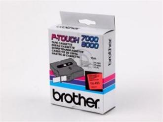 páska BROTHER TX451 čierne písmo, červená páska Tape (24mm)