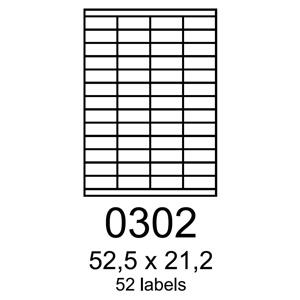 etikety RAYFILM 52,5x21,2 matné biele polyetylenové laser/inkjet R05030302A (100 list./A4)