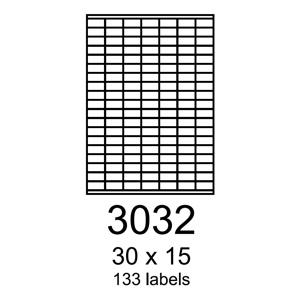 etikety RAYFILM 30x15 vysokolesklé biele laser R01193032A (100 list./A4)