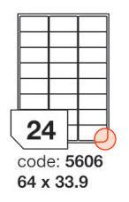 etikety RAYFILM 64x33,9 biele s odnímateľným lepidlom R01025606A (100 list./A4)