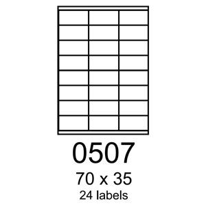 etikety RAYFILM 70x35 biele s odnímateľným lepidlom R01020507A (100 list./A4)