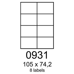 etikety RAYFILM 105x74,2 univerzálne biele R01000931A (100 list./A4)