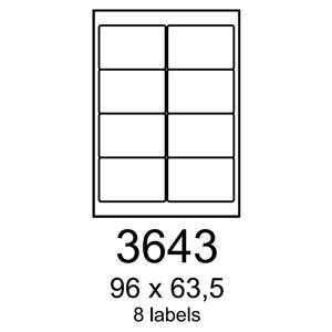 etikety RAYFILM 96x63,5 univerzálne biele R01003643A (100 list./A4)