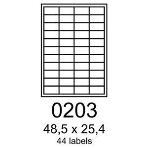 etikety RAYFILM 48,5x25,4 lesklé transparentné samolepiace laser R04000203A (100 list./A4)