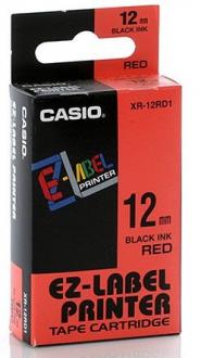 páska CASIO XR-12RD1 Black On Red Tape EZ Label Printer (12m