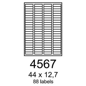 etikety RAYFILM 44x12,7 univerzálne červené R01224567A (100 list./A4)