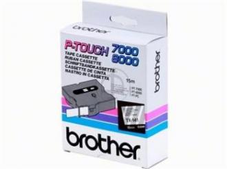 páska BROTHER TX141 čierne písmo, transparentná páska Tape (18mm)