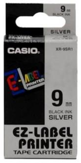 páska CASIO XR-9SR1 Black On Silver Tape EZ Label Printer (9