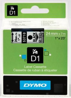 páska DYMO 53710 D1 Black On Transparent Tape (24mm)