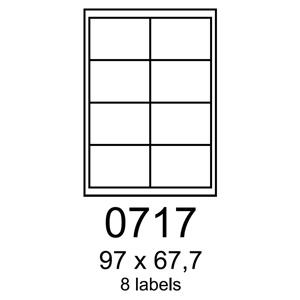 etikety RAYFILM 97x67,7 univerzálne biele R01000717A (100 list./A4)