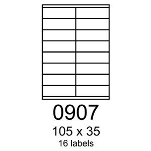 etikety RAYFILM 105x35 oranžové flourescentné laser R01330907A (100 list./A4)
