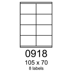 etikety RAYFILM 105x70 biele s odnímateľným lepidlom R01020918A (100 list./A4)