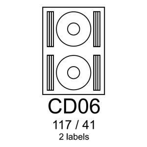etikety RAYFILM CD06 117/41 univerzálne biele R0100CD06A (100 list./A4)