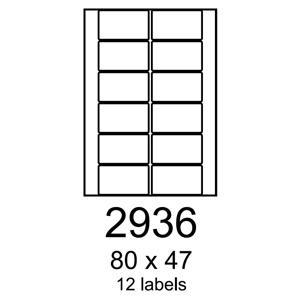 etikety RAYFILM 80x47 univerzálne biele R01002936A (100 list./A4)
