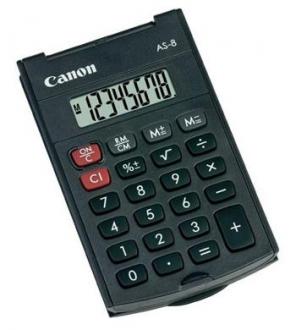 vrecková kalkulačka CANON AS-8, 8 miest, batérie