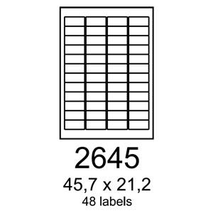 etikety RAYFILM 45,7x21,2 univerzálne biele R01002645A (100 list./A4)