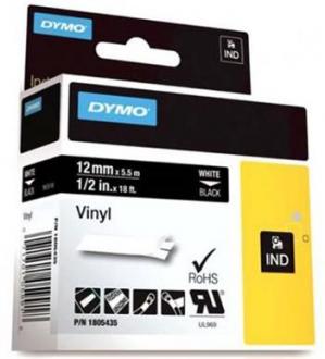 páska DYMO 1805435 PROFI D1 RHINO White On Black Vinyl Tape