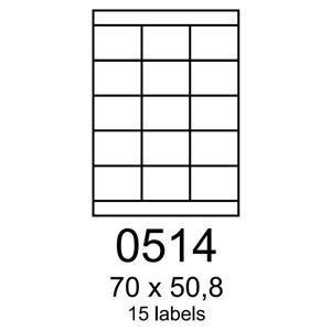etikety RAYFILM 70x50,8 univerzálne biele R01000514F (1.000 list./A4)