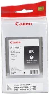 kazeta CANON PFI-102BK black iPF 500/510/600/605/610/650/655/700/710/720/750/755/760/765, LP 17/24 (