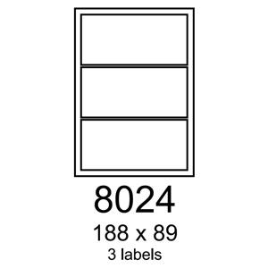 etikety RAYFILM 188x89 matné biele polyetylenové laser/inkjet R05038024A (100 list./A4)