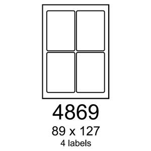 etikety RAYFILM 89x127 univerzálne biele R01004869A (100 list./A4)