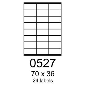 etikety RAYFILM 70x36 biele s odnímateľným lepidlom R01020527A (100 list./A4)