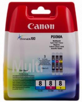 kazeta CANON CLI-8 C/M/Y PACK Pixma iP4200/5300, MP500/530/600/610/800