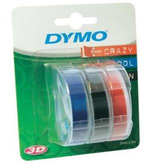 páska DYMO 3D Blue/Black/Red Tape (9mm) 3ks