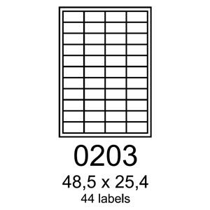 etikety RAYFILM 48,5x25,4 biele s odnímateľným lepidlom R01020203A (100 list./A4)