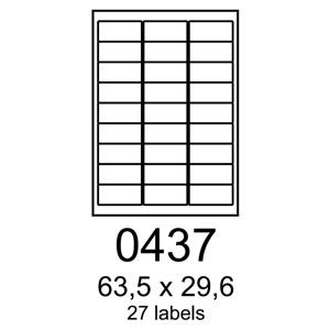 etikety RAYFILM 63,5x29,6 oranžové florescentné laser R01330437A (100 list./A4)