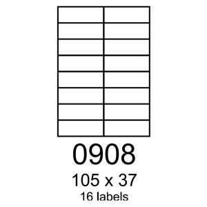 etikety RAYFILM 105x37 biele s odnímateľným lepidlom R01020908A (100 list./A4)