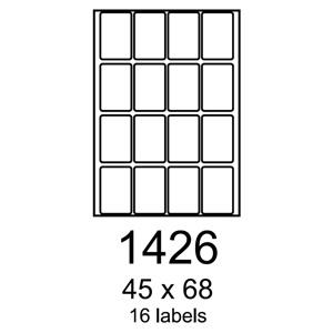 etikety RAYFILM 45x68 univerzálne biele R01001426F (1.000 list./A4)