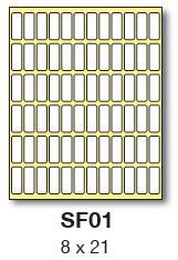 etikety RAYFILM 8x21 biele ručne popisovateľné R0009SF01V (25 bal.)