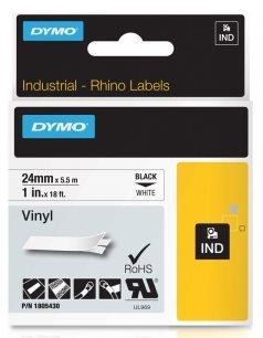 páska DYMO 1805430 PROFI D1 RHINO Black On White Vinyl Tape