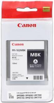 kazeta CANON PFI-102MBK matte black iPF 500/510/600/605/610/650/655/700/710/720/750/755/760/765, LP