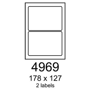 etikety RAYFILM 178x127 univerzálne biele R01004969A (100 list./A4)
